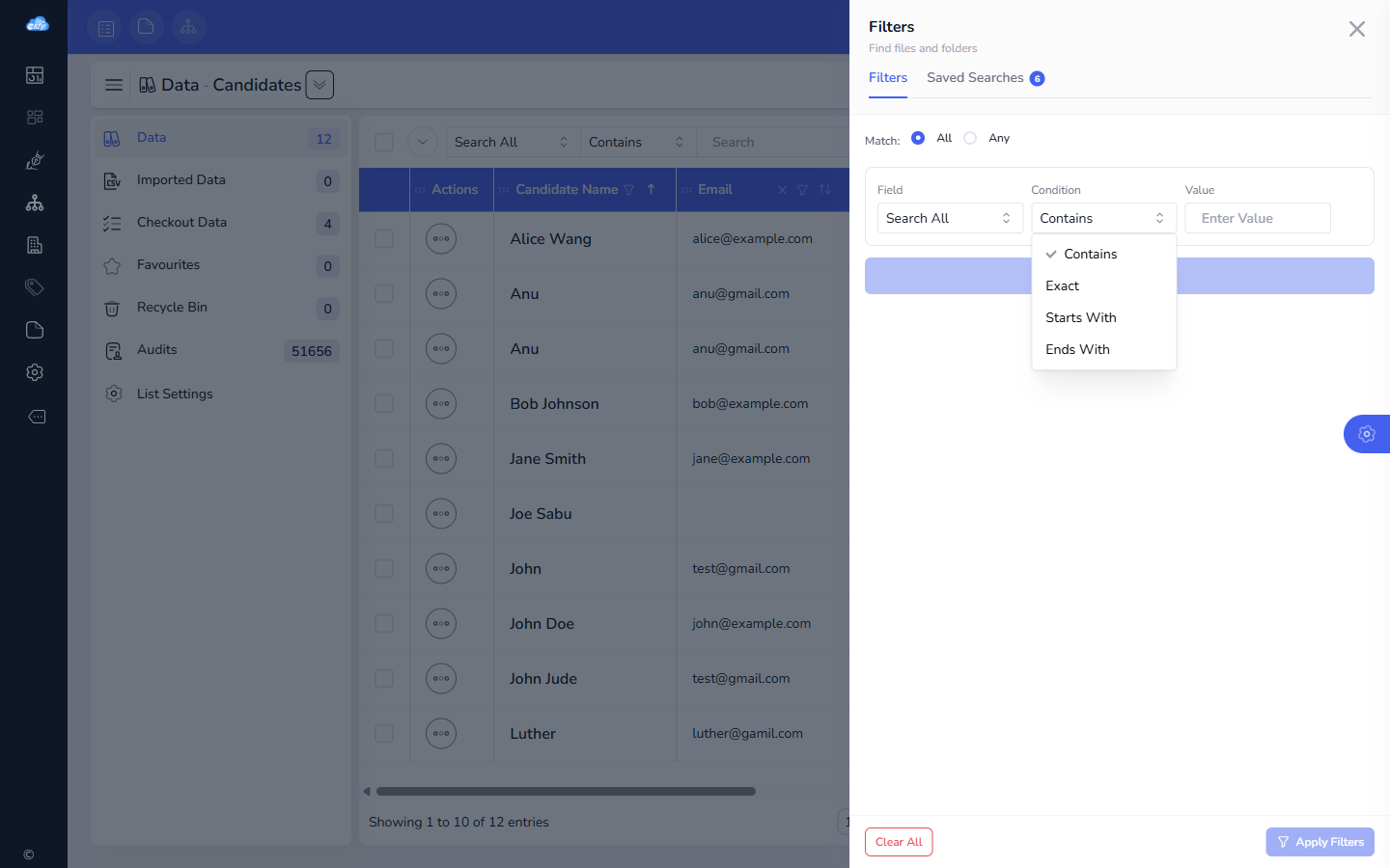 Combining search & filters