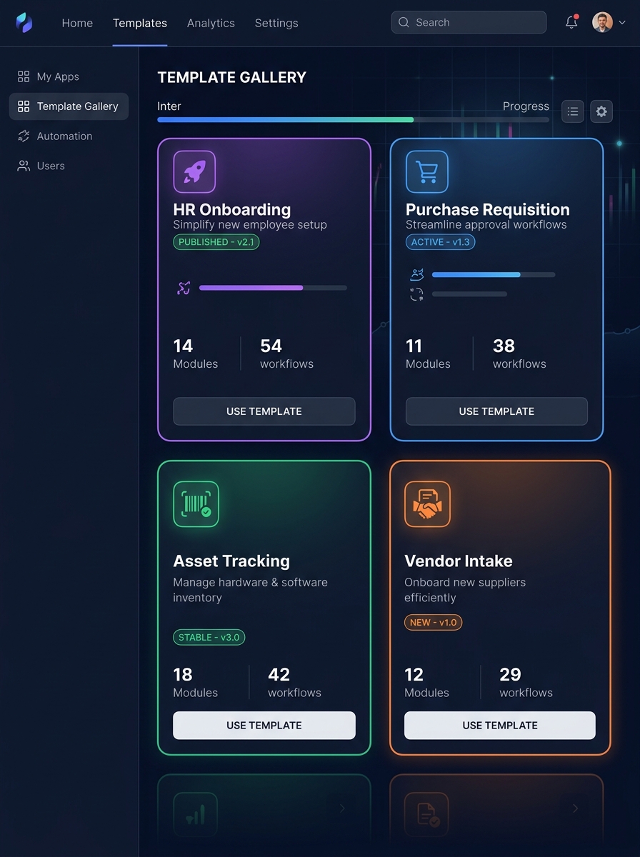 FileEazy business application template gallery